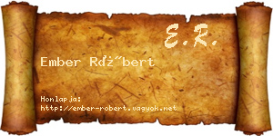 Ember Róbert névjegykártya